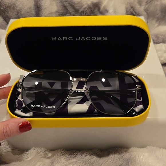 Marc Jacobs Black and Silver Sunglasses Brand New in Case main image 5